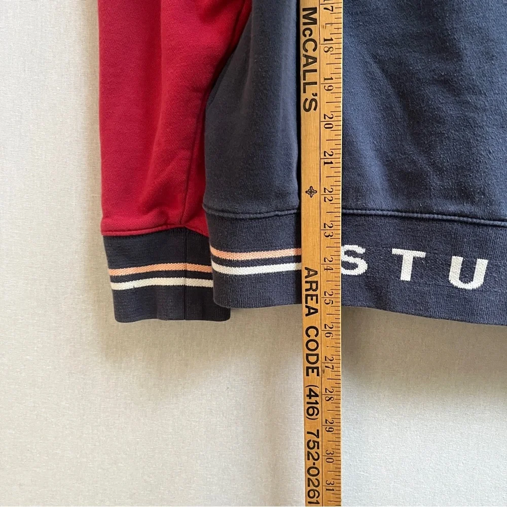 Stussy Colorblock Quarter Zip Sweatshirt Size M - Picture 4 of 9